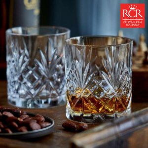 RCR 고급 크리스탈 위스키잔세트 310ml, 6개, 멜로디아 언더락잔