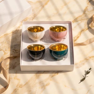 골드드림 24K 도자기 금잔 금술잔 소주잔 부모님 외국인선물용 4p