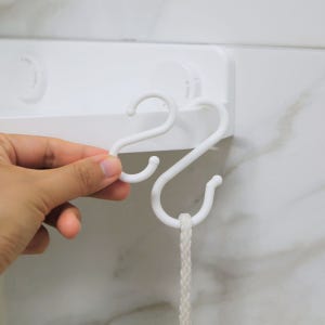 플라스틱 화이트 S자 고리 소 12P 후크 걸이