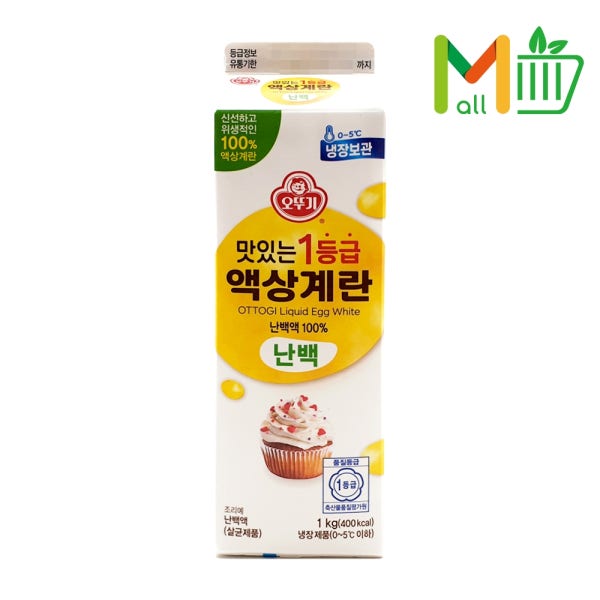 오뚜기 1등급 액상계란 (난백) 1kg 계란흰자 머랭 휘핑전용