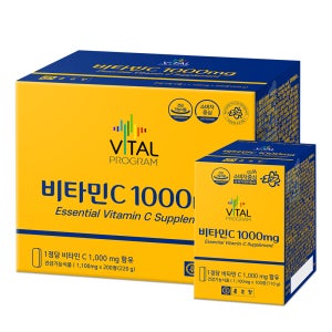 비타민 C 종근당 바이탈프로그램 비타민C 1000mg 고용량 고함량 씨 200정, 1개
