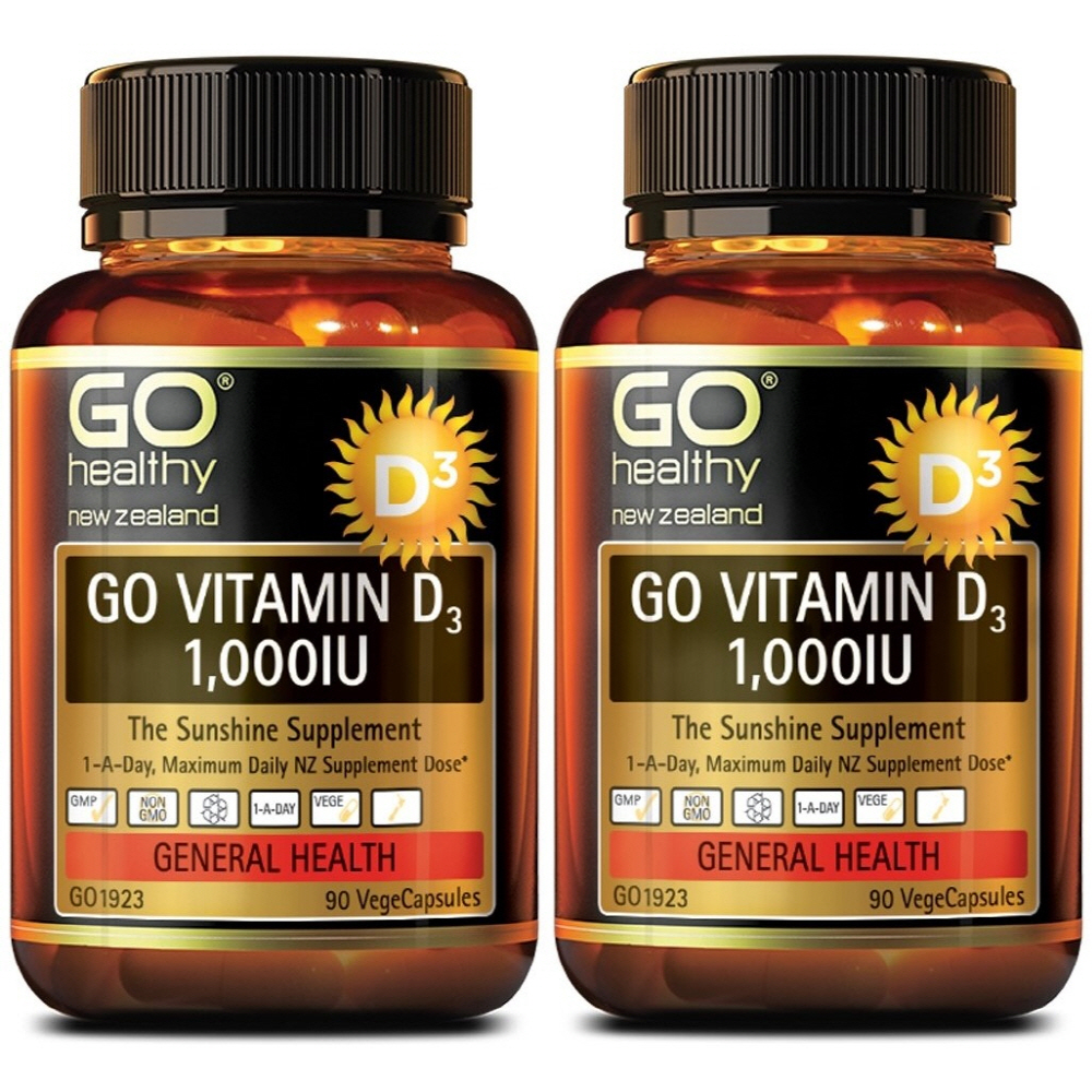Go Healthy <b>Vitamin D</b>3 고헬씨 <b>비타민 D</b>3 1000IU 90캡슐 2팩