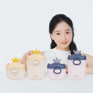 주니 분유통 케이스 휴대용 소분통 분유케이스 간식통 옐로우 S사이즈