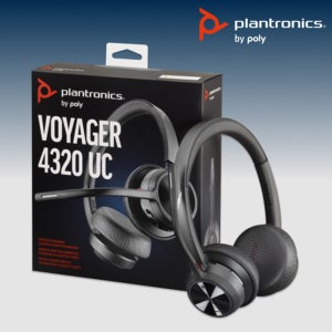 Poly 보이저 4320 4300 UC 무선 헤드셋 노이즈캔슬링 업무용 블루투스 헤드폰