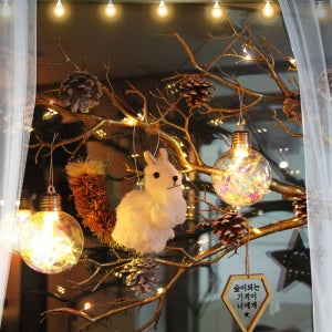 숲이 되는 기적 + 와이어 100구 성탄절 트리 데코 장식