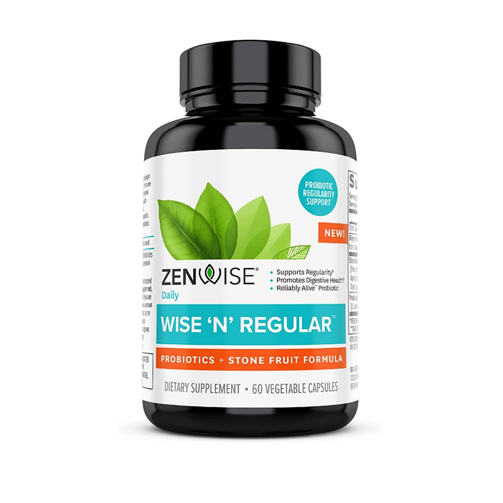 Zenwise 젠와이즈 <b>와이즈 N 레귤러</b> 배지캡슐 60정 Wise n Regular Magnesium Vegan Probiotics