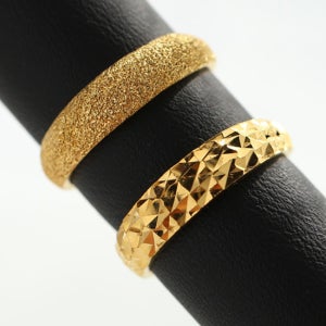 24k 골드 여자 볼륨 두꺼운 엄마 쌍가락지 순금 커플링 반지