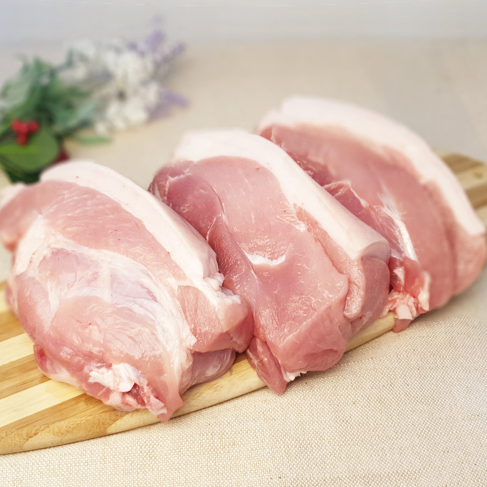 한돈 돼지고기 뒷다리살 보쌈용 수육용 1kg 캠핑 바베큐 우시산한돈 냉장 더예쁜한우