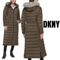 DKNY 여성 롱패딩 퍽스퍼후드 맥시패딩