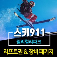 웰리힐리파크 렌탈샵 리프트 할인 6시간권 + 장비 패키지