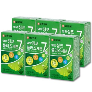 징코플러스 영양제 은행잎추출물 혈액순환 기억력 혈행 개선 30정, 6개