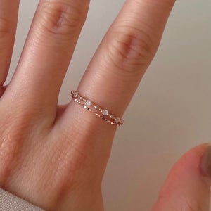 14k 벨르 큐빅 반지 애끼 검지 레이어드 엄지 반지