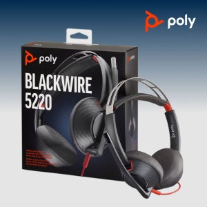 Poly Blackwire 5220 플랜트로닉스 블랙와이어 업무용 유선 헤드셋