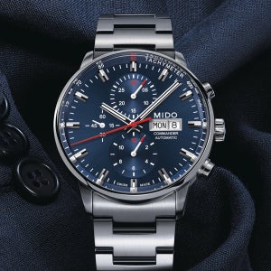 (7종 선물) 미도 커맨더 크로노그래프 블루 M016.414.11.041.00 남자메탈시계 백화점AS
