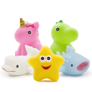 예꼬맘 LED 물놀이 아기 장난감 8개+그물망 남아용컬러혼합 신생아 유아 욕실 목욕 완구