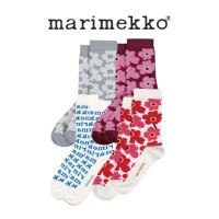 국내배송 마리메꼬 양말 필란드 장목양말 꽃자수 우나꼬 로고 양말 Marimekko