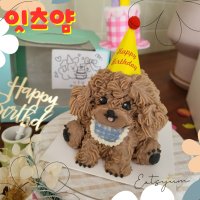 [잇츠얌] 강아지 케이크 생일 수제케이크 인형 미니 입체케이크 반려견케이크
