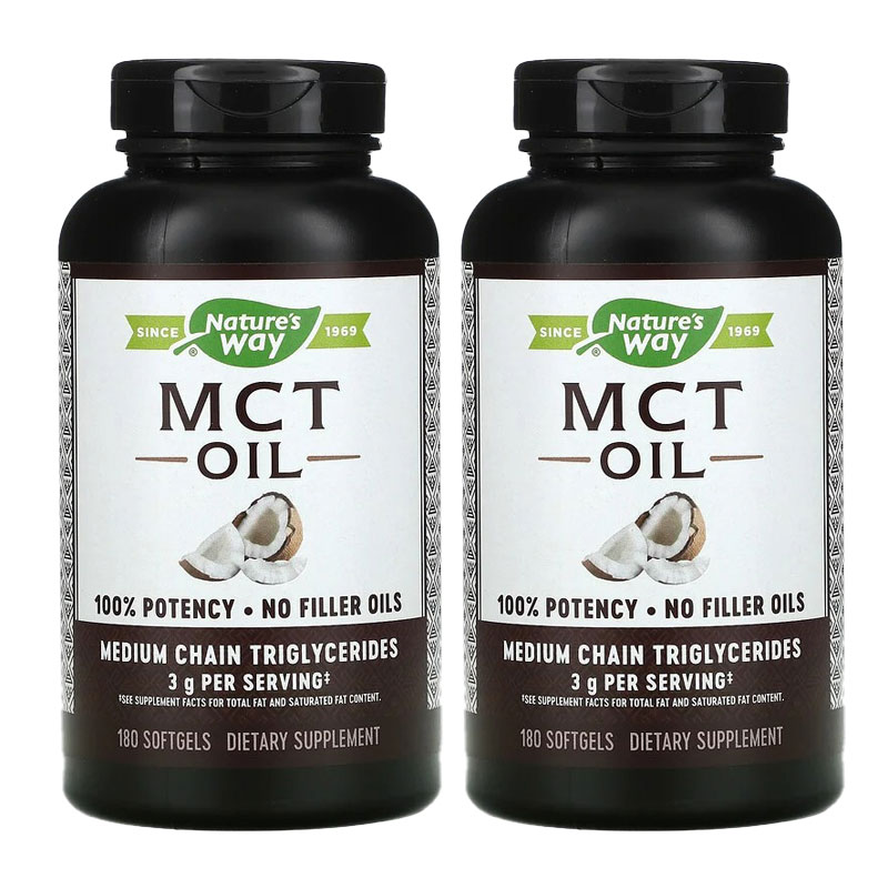 네이처스웨이 <b>MCT 오일</b> 180정 소프트젤 2개