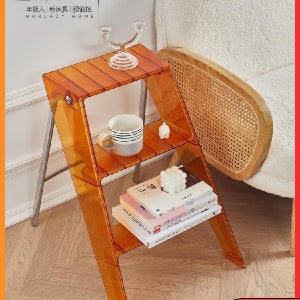 가정용 사다리 아크릴 휴대용 접이식 다기능 3단