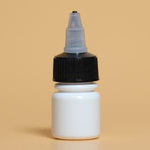 (박스 1500개) E15 백색 페트병 뾰족캡 15ml HDPE 플라스틱 보틀 소분통