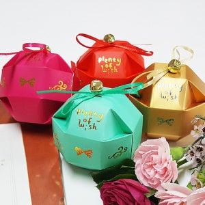 행운이 가득한 복주머니 상자 - 5인 세트 (색상랜덤)