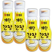 샘표 계란이맛있어지는 간장 200ml x 4병 계란밥 비빔 비벼먹는 아기 저염 간장 소스