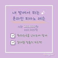 [쏭건반] 온라인 피아노 레슨 ( 16회 260,000원 )