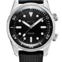 [발틱 아쿠아스카프 듀얼크라운] BALTIC AQUASCAPHE DUAL-CROWN Black, Tropic Rubber Black Strap [정품, 추가금 X]