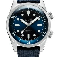 [발틱 아쿠아스카프 듀얼크라운] BALTIC AQUASCAPHE DUAL-CROWN Blue, Tropic Rubber Blue / Black Strap [정품, 추가금 X]