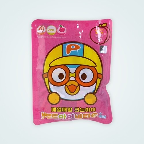 유아 사탕 뽀로로 <b>비타민C</b> <b>비타민</b>씨 아연 복숭아맛 병원 약국판매 50정 200개