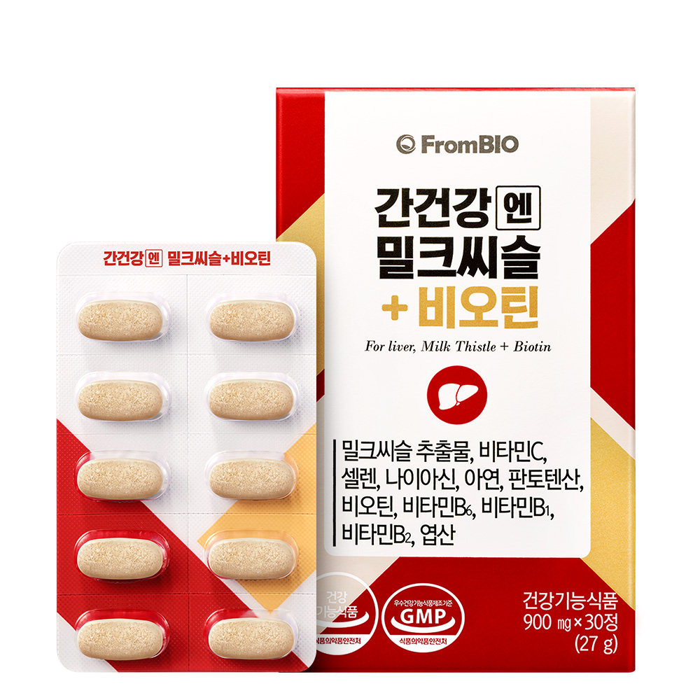 <b>프롬바이오</b> 간건강엔 밀크씨슬+비오틴 30정, 1개