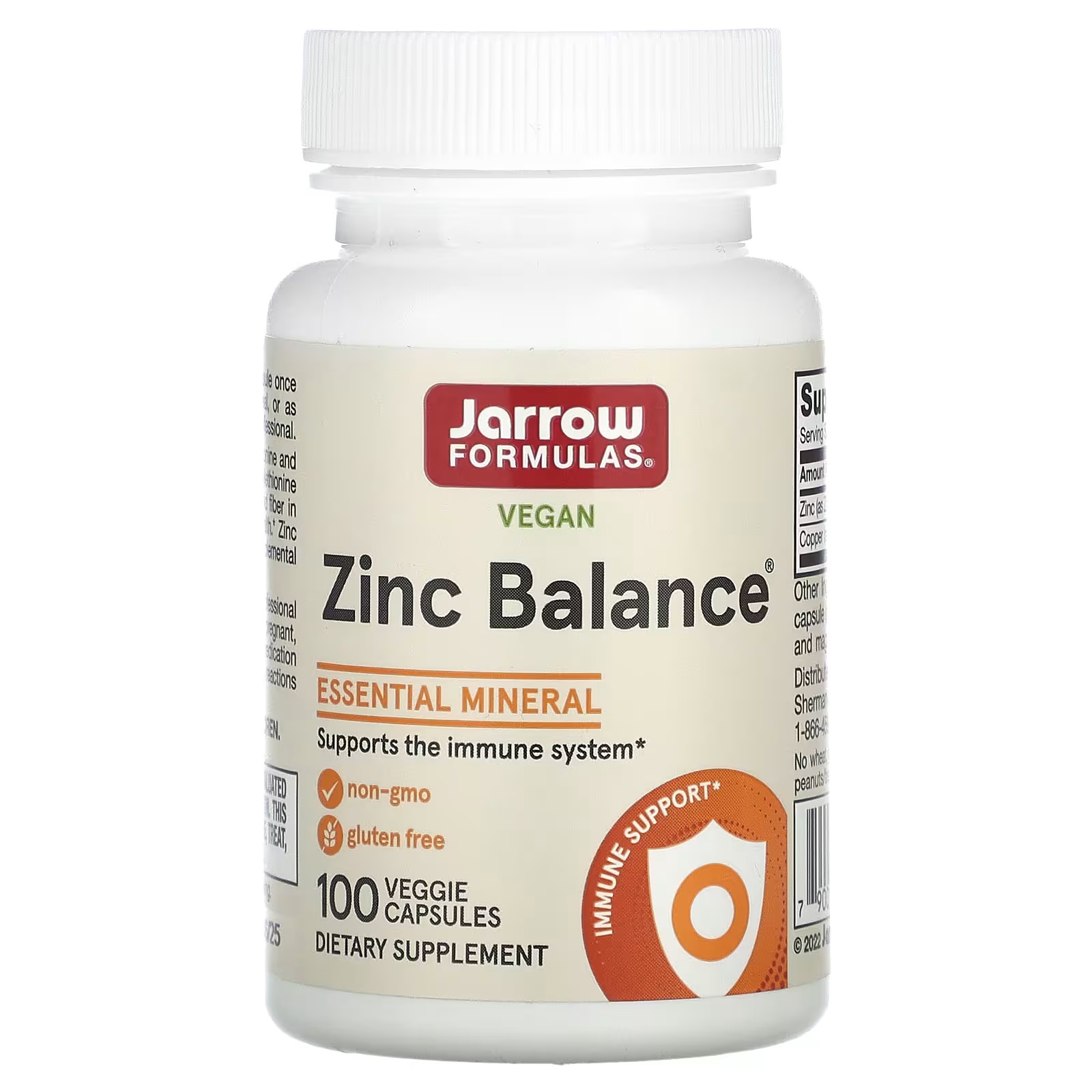 자로우 비건 <b>징크</b> <b>밸런스</b> 100베지캡슐 아연 &amp; <b>구리</b> Jarrow Zinc Balance