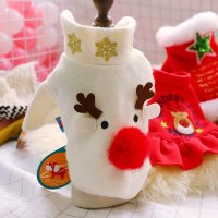 강아지 겨울 크리스마스 루돌프 눈사람 코스튬 고양이 옷 개 애완견 커키 겨울나기