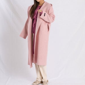 오버핏 후드롱코트 여성알파카 롱코트 무심한듯 꾸안꾸 오피스룩