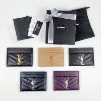 [국내 당일발송 전국백화점 AS] 생로랑 YSL 캐비어 모노그램 금장 은장 여성 카드지갑