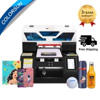 다기능 인쇄 유리 금속 나무 의류 프린터 colorsun a4 uv printer