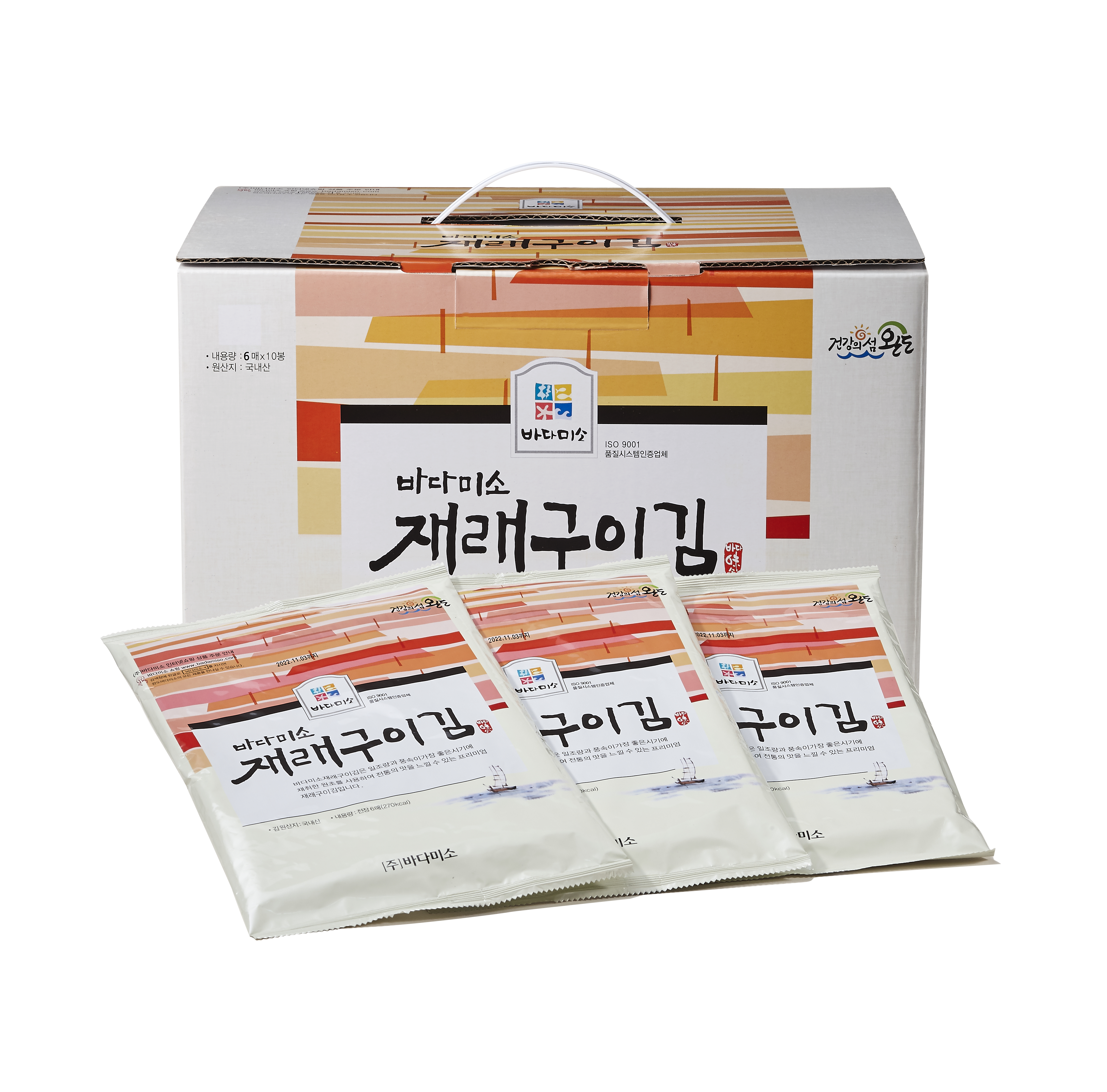썸 완도재래구이김 바다로부터갓구운고향김 소문난섬마을재래김 바다미소 6매20봉