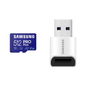 삼성전자 삼성 공식인증 마이크로SD카드 PRO PLUS 512GB 외장메모리+카드리더기 포함