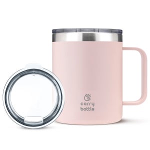 캐리보틀 스탠다드 머그 텀블러 컵 보온보냉 손잡이형 360ml, 핑크