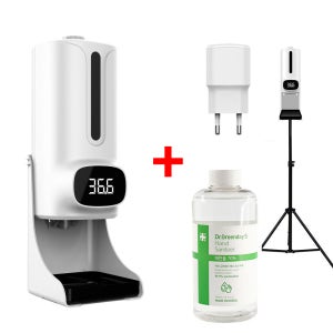 무선 비접촉 자동 체온 측정기 발열체크기 손소독 업소용 코로나 온도계 K9PRO Plus