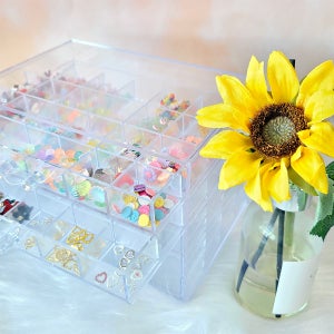 5단 투명 고급 아크릴 케이스 120칸 파츠큐빅정리보관함수납장