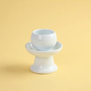 백자 제수용 술잔 잔대 세트