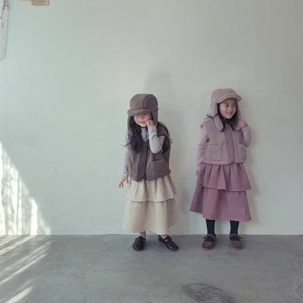 아동 여아 겨울 롱 플레어 캉캉 스커트 치마