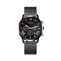 Keepintouch Watches for Men Quartz Men Watch with Stainless Steel Waterproof Chronograph for Men Fat