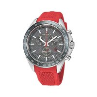 Nautica Men’s Stainless Steel Quartz Fabric Strap, Red, 22 Casual Watch (Model: NAPOBS111)