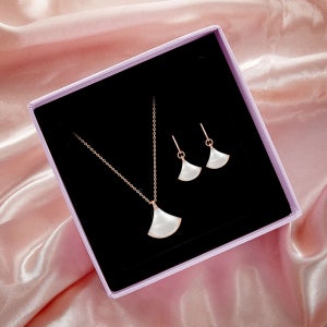 폴브리알 로렌 자개 귀걸이 목걸이 세트 PPSS022