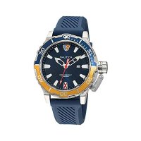 Nautica Men’s Stainless Steel Quartz Silicone Strap, Blue, 22 Casual Watch (Model: NAPGLS111)