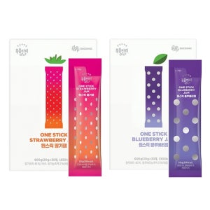 복음자리 원스틱 (딸기잼 30개입+블루베리잼 30개입) 일회용 짜먹는