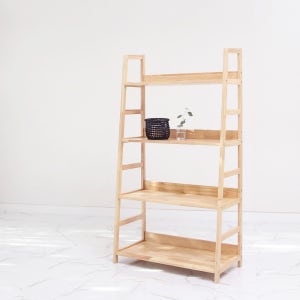 원목 4단 사다리선반 700 벽선반 인테리어 수납 선반 (내추럴)