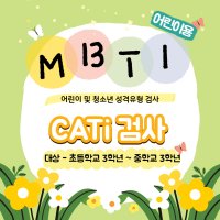 MBTI 정식 검사 어린이 및 청소년 성격유형검사 CATi 전문가 해석상담